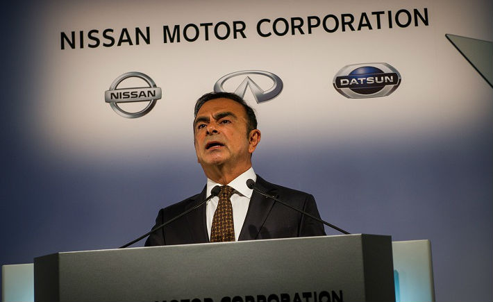 Carlos Ghosn, CEO de Nissan, presentó los resultados financieros 2013 de la armadora. (Foto: Nissan).