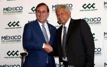 Empresarios cierran filas con AMLO