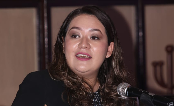 Valeria Rivera, directora de Estrategia y Comunicación de Siemens México aseguró que esta compañía alemana en tiempos de covid-19 continúa creando empleos de calidad en México. (Foto: Hannover Fairs México).