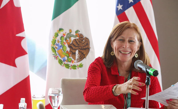 Los temas de las reuniones: economía de México y su participación en la región de América del Norte como son la agricultura, las cadenas de suministro y su modernización, retos y oportunidades en la puesta en marcha del T-MEC. El fomento de una sólida industria automotriz dentro del acuerdo trilateral entre México, Estados Unidos y Canadá, será otro tema a tratar, de acuerdo con la SE. (Foto: SE)