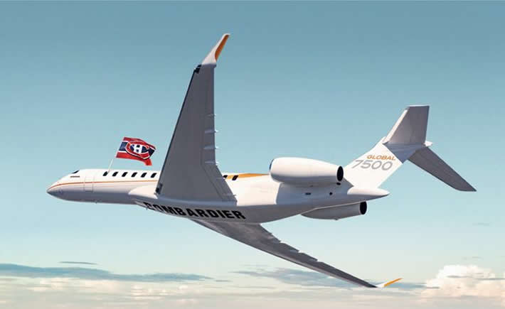 En la planta de Bombardier, Toronto, los trabajadores ensamblan el jet Global 7500, que es vendido en un precio de 73 millones de dólares. (Foto: Bombardier)
