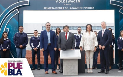 VW anuncia inversión por 763 mdd, el gobierno de Puebla dice que ello marca la confianza en México