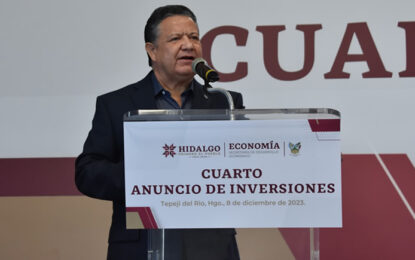 Hidalgo anuncia inversiones por 13,211 mdp