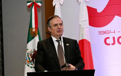 Marcelo Ebrard asegura a empresarios japoneses que revisión del T-MEC “llegará a buen puerto” y los invita a expandir inversiones en México