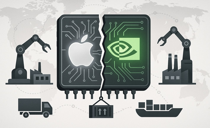 Apple y Nvidia, con estrategias distintas —relocalización e inteligencia artificial—, se han convertido en los activos más representativos del mercado en 2025. (Fotografía: Cortesía)